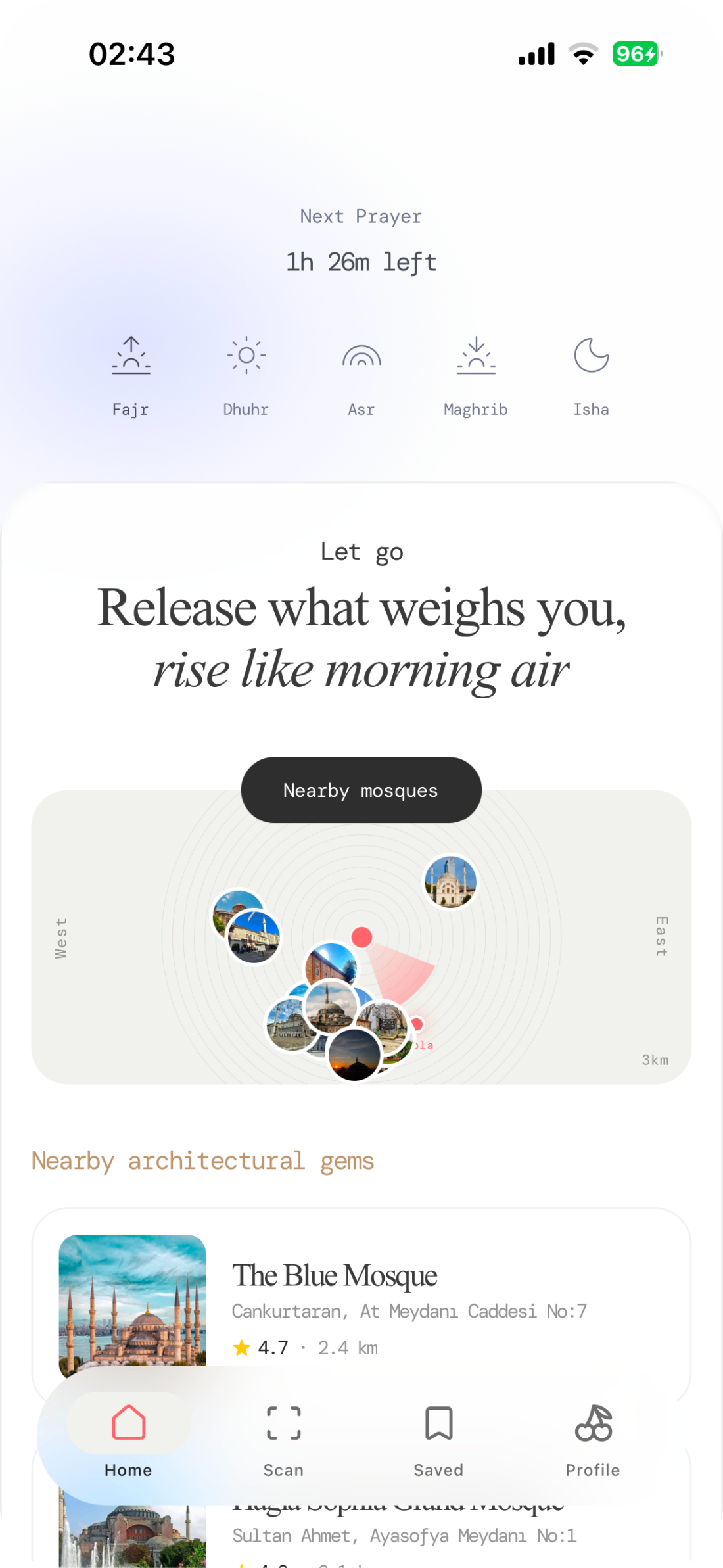 Hangi Cami — Identify screen